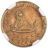 Image 2 : Potosi, Bolivia, gold 1/2 scudo, 1844R, medal axis, NGC AU 55, ex-Newman.