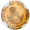 Image 2 : Potosi, Bolivia, gold 1/2 scudo, 1855MJ, NGC MS 64 with WINGS gold sticker, finest known in NGC cens