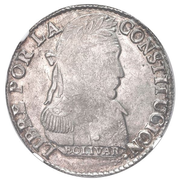 Potosi, Bolivia, 4 soles, 1830JL, Potosi monogram ("PTS") low on island, NGC MS 62, finest known in