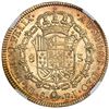 Image 2 : Santiago, Chile, gold bust 8 escudos, Charles IV (bust of Charles III), 1805FJ, NGC MS 62, finest kn
