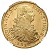 Image 1 : Santiago, Chile, gold bust 8 escudos, Ferdinand VII (bust of Charles IV), 1816FJ, NGC MS 62 ("top po