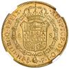 Image 2 : Santiago, Chile, gold bust 8 escudos, Ferdinand VII (bust of Charles IV), 1816FJ, NGC MS 62 ("top po