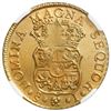 Image 2 : Santiago, Chile, gold bust 4 escudos, Ferdinand VI, 1750/5J, NGC AU 58 / Luz shipwreck.