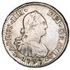 Image 1 : Santiago, Chile, bust 1/2 real, Charles IV, 1797DA, "CAOLUS" error, rare, NGC VF details / rev scrat