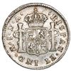 Image 2 : Santiago, Chile, bust 1/2 real, Charles IV, 1797DA, "CAOLUS" error, rare, NGC VF details / rev scrat