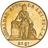 Image 1 : Santiago, Chile, 8 escudos, 1851LA, incuse ENERO on edge, NGC MS 61 ("top pop").