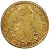 Image 1 : Bogota, Colombia, gold bust 8 escudos, Ferdinand VII (bust of Charles IV), 1820JF, NGC AU 58.