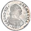 Image 1 : Popayan, Colombia, bust 2 reales, Ferdinand VII (bust of Charles IV), 182/10MF, NGC MS 64, finest kn