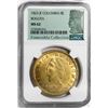 Image 3 : Bogota, Colombia, gold 8 escudos, 1823JF, NGC MS 62, finest known in NGC census.