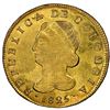 Image 1 : Popayan, Colombia, gold 8 escudos, 1825FM, NGC MS 63, finest known in NGC census, ex-Eliasberg (stat