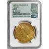 Image 3 : Popayan, Colombia, gold 8 escudos, 1827FM, NGC MS 62 ("top pop"), ex-Eldorado (stated on label).