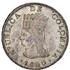 Image 1 : Bogota, Colombia, 8 reales, 1820JF, Cundinamarca, NGC AU 58.