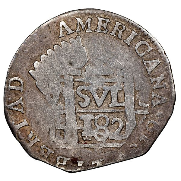 Bogota, Colombia, 2 reales, 1819JF, Nueva Granada ("Libertad Americana"), denomination in legend, st