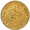 Image 2 : Medellin, Colombia, gold 5 pesos, 1885/74, fineness 0.666/0.900, very rare, NGC MS 63+, finest known