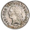 Image 1 : Medellin, Colombia, 10 centavos, 1886, GRA and three stars in reverse legend, NGC AU 55 ("top pop"),