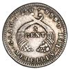 Image 2 : Medellin, Colombia, 5 centavos, 1875, NGC VF details / damaged, Restrepo Plate.