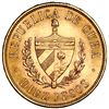 Image 2 : Cuba (struck at the Philadelphia Mint), gold 10 pesos, 1916, Jose Marti, NGC MS 61.