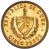 Image 2 : Cuba (struck at the Philadelphia Mint), gold 5 pesos, 1915, Jose Marti, NGC MS 61.