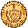 Image 2 : Cuba (struck at the Philadelphia Mint), gold 5 pesos, 1916, Jose Marti, NGC MS 62.