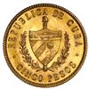 Image 2 : Cuba (struck at the Philadelphia Mint), gold 5 pesos, 1916, Jose Marti, NGC MS 62.