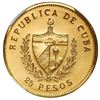 Image 2 : Cuba, gold piefort 25 pesos, 1988, Jose Marti, very rare, NGC MS 69 ("top pop"), ex-Rudman.