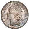 Image 1 : Dominican Republic (struck at the Paris mint), 5 francos, 1891-A, NGC AU 58.