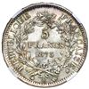 Image 2 : France (Paris mint), 5 francs, 1873-A, NGC MS 66.