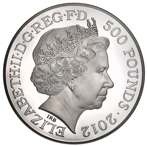 Great Britain (London, England), 500 pounds (one kilo of .999 fine silver), Elizabeth II, 2012, Lond