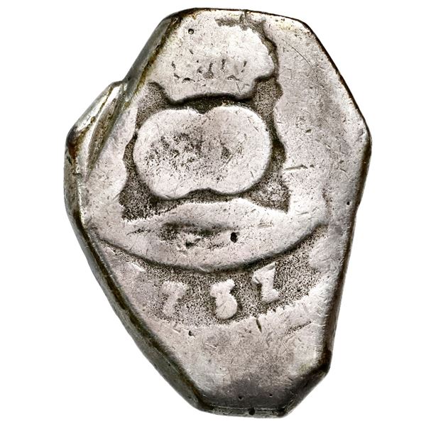 Guatemala, cob 8 reales, (1)737(J).