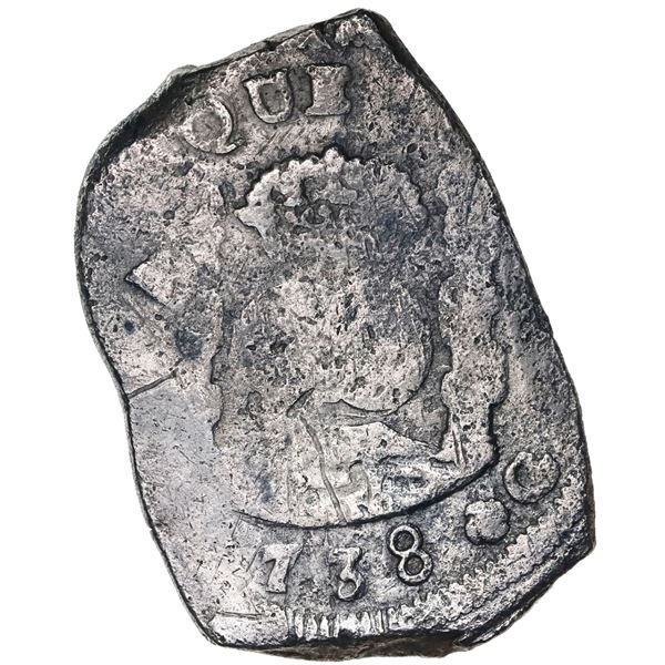 Guatemala, cob 8 reales, (1)738J.