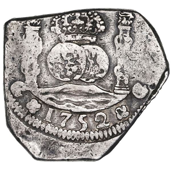 Guatemala, cob 8 reales, 1752J.