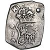 Image 2 : Guatemala, cob 8 reales, 1753J, very rare, with sun-over-mountains countermark (Type II, 1839) on sh