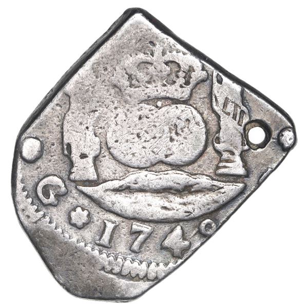 Guatemala, cob 4 reales, 1749J.