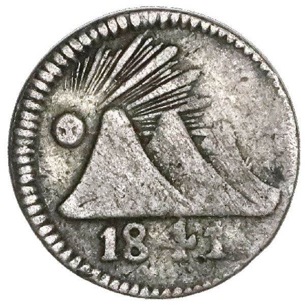 Guatemala (Central American Republic), 1/4 real, 1841, very rare, NGC VF 30, finest known in NGC cen