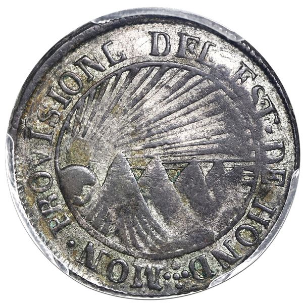 Tegucigalpa, Honduras (State), low-silver 2 reales (provisional), 1848G, CREZCA and PROVISIONL, PCGS