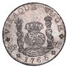 Image 1 : Mexico City, Mexico, pillar 8 reales, Charles III, 1765MF, double-arc crown (rare).
