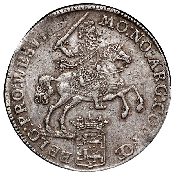 West Friesland, United Netherlands, "rider" ducatoon, 1765/62, PCGS XF45, finest and only example in
