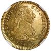 Image 1 : Lima, Peru, gold bust 2 escudos, Charles III, 1783MI, rare, NGC AU 58, finest known in NGC census.