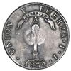Image 2 : Philippines (under Spain), 1 peso, Isabel II, crowned-Y.II countermark (1837) on volcano side of a S