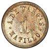 Image 1 : Hatillo, Puerto Rico, brass 1 centavo token, A. de Vargas (ca. 1880), very rare, ex-Roehrs.