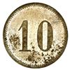 Image 1 : San German Municipio, Puerto Rico, brass 10 almudes token, Hacienda Filial Amor (ca. 1880), very rar