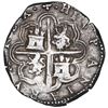 Image 2 : Segovia, Spain, cob 2 reales, Philip II, mintmark aqueduct over denomination II to left, assayer oD 
