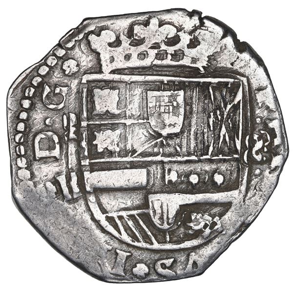 Madrid, Spain, cob 8 reales, 1643B, retrograde 4.
