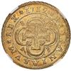 Image 2 : Seville, Spain, gold milled 8 escudos, Phillip V, 1712M, assayer at top right, mintmark at lower lef