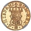 Image 2 : Madrid, Spain, gold bust 1/2 escudo, Charles III (young bust), 1770PJ, NGC MS 64 ("top pop").
