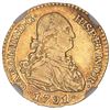 Image 1 : Madrid, Spain, gold bust 1 escudo, Charles IV, 1791MF, NGC XF 45.