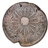 Image 1 : Montevideo, Uruguay, bronze 40 centesimos, 1844, female sunface, coin alignment, very rare.