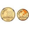 Image 2 : Pair of Uruguay gold essai 20 and 10 centesimos, 1994, NGC MS 66 and 64, both finest and only exampl