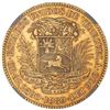 Image 2 : Venezuela, gold 100 bolivares, 1889, NGC AU 55.