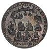 Image 2 : Great Britain, copper-zinc Admiral Vernon medal, 1739, Porto Bello, Admiral Haddock issue (rare), ex
